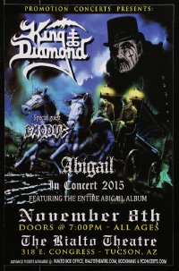 3h0171 KING DIAMOND 12x19 music poster 2015 image of him looming over wild horror carriage art!