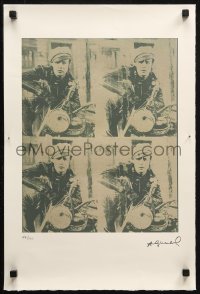 3h0102 MARLON BRANDO #44/100 15x23 art print 2000s portraits of him on motorcyle by Andy Warhol!