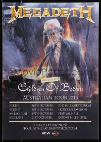 3h0173 MEGADETH 13x18 Australian music poster 2015 Australian tour with Children of Bodom, wild art!