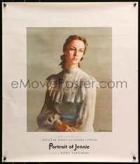 3h0218 PORTRAIT OF JENNIE 22x26 special poster 1949 Brackman art of beautiful ghost Jennifer Jones!