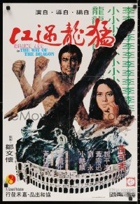 3h0715 RETURN OF THE DRAGON 21x31 Japanese album insert 1975 art of Bruce Lee, kung fu classic!