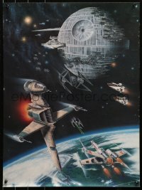 3h0222 RETURN OF THE JEDI fan club 20x27 special poster 1983 George Lucas classic, space battle!