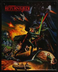 3h0221 RETURN OF THE JEDI 2-sided 18x22 special poster 1983 Keely art of Luke vs Vader, Hi-C promo!