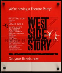 3h0232 WEST SIDE STORY 14x16 special poster 1980s Academy Award winning classic musical, Caroff art!