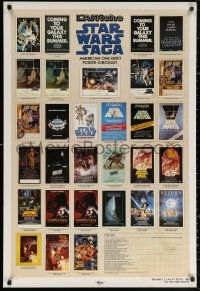 3h0561 STAR WARS CHECKLIST 2-sided Kilian 1sh 1985 many great images of all the U.S. posters, info!