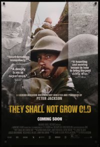 3h0583 THEY SHALL NOT GROW OLD advance DS 1sh 2019 Peter Jackson, restored footage from WWI!