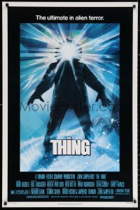 3h0584 THING 1sh 1982 John Carpenter classic sci-fi horror, Drew Struzan, regular credit design!