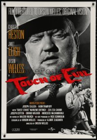 3h0592 TOUCH OF EVIL heavy stock 1sh R1998 Charlton Heston, Janet Leigh, image of Orson Welles!