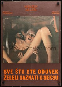 3h1046 EVERYTHING YOU ALWAYS WANTED TO KNOW ABOUT SEX Yugoslavian 19x27 1972 Woody Allen, Carradine!