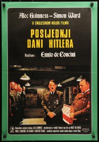 3h1055 HITLER: THE LAST TEN DAYS Yugoslavian 19x27 1973 Alec Guinness as Adolf, Kunstmann as Braun!