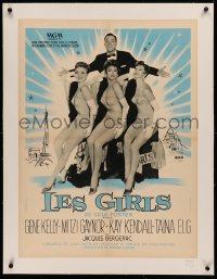 3j0037 LES GIRLS linen French 24x31 1957 Gene Kelly + sexy Mitzi Gaynor, Kay Kendall & Taina Elg!