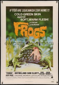 3j0282 FROGS linen int'l 1sh 1972 art of man-eating amphibian, if you are squeamish stay home!