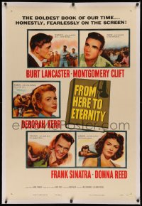 3j0283 FROM HERE TO ETERNITY linen 1sh 1953 Burt Lancaster, Deborah Kerr, Sinatra, Reed, Clift