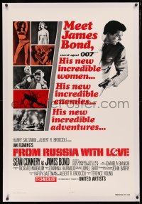 3j0284 FROM RUSSIA WITH LOVE linen 1sh R1980 Sean Connery is Ian Fleming's James Bond 007!