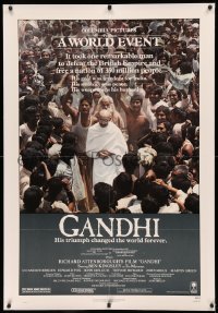 3j0287 GANDHI linen 1sh 1982 Ben Kingsley as The Mahatma, directed by Richard Attenborough!
