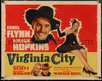 3j0069 VIRGINIA CITY linen 1/2sh 1940 Errol Flynn, Humphrey Bogart, Scott & Hopkins, ultra rare!