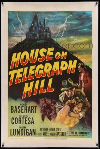 3j0311 HOUSE ON TELEGRAPH HILL linen 1sh 1951 Basehart, Cortesa, Robert Wise film noir, cool art!
