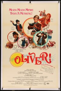 3j0373 OLIVER linen pre-awards 1sh 1969 Charles Dickens, Mark Lester, Carol Reed, Terpning art!