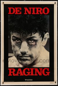 3j0395 RAGING BULL linen teaser 1sh 1980 Martin Scorsese, classic Kunio Hagio art of Robert De Niro!