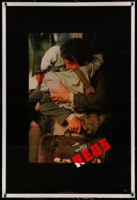 3j0402 REDS linen 1sh 1981 star/director Warren Beatty as John Reed & Diane Keaton in Russia!
