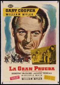 3j0041 FRIENDLY PERSUASION linen Spanish 1958 different art of Gary Cooper, William Wyler, very rare!