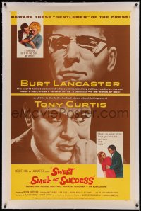 3j0448 SWEET SMELL OF SUCCESS linen 1sh 1957 Lancaster as J.J. Hunsecker, Curtis as Sidney Falco!