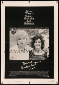 3j0452 TERMS OF ENDEARMENT linen 1sh 1983 Shirley MacLaine & Debra Winger, Best Picture winner!