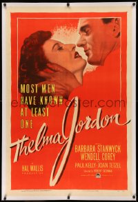 3j0455 THELMA JORDON linen 1sh 1950 most men have known at least one woman like Barbara Stanwyck!