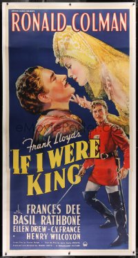 3k0119 IF I WERE KING linen 3sh 1938 romantic art of Ronald Colman & pretty Frances Dee, ultra rare!