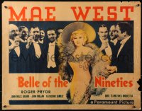 3k0013 BELLE OF THE NINETIES style B 1/2sh 1934 sexy Mae West with suitors in tuxedos, very rare!