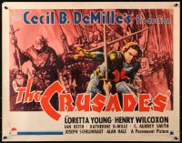 3k0017 CRUSADES 1/2sh 1935 Cecil B DeMille epic, art of Henry Wilcoxon as King Richard, ultra rare!