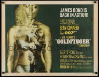 3k0021 GOLDFINGER 1/2sh 1964 Sean Connery as James Bond & Honor Blackman in gold Shirley Eaton!