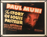 3k0038 STORY OF LOUIS PASTEUR 1/2sh 1936 incredible c/u of Paul Muni, William Dieterle, ultra rare!