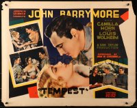 3k0039 TEMPEST 1/2sh 1928 best romantic close up of John Barrymore & beautiful Camilla Horn, rare!