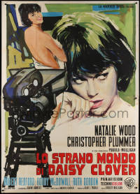 3k0070 INSIDE DAISY CLOVER Italian 2p 1966 different Brini art of sexy Natalie Wood & camera, rare!