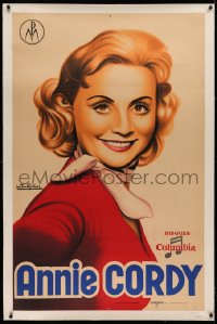 3k0177 ANNIE CORDY linen 30x47 French music poster 1950s great artwork of the pretty Belgian singer!