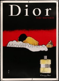 3k0161 CHRISTIAN DIOR linen 47x65 French advertising poster 1979 cool Rene Gruau art for perfume!