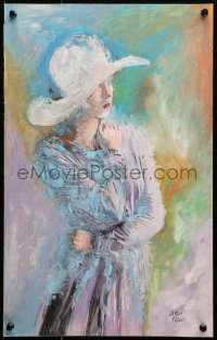 3k0002 LOVE LETTERS 12x19 original art 1940s colorful art of Jennifer Jones by Aris Bacci!