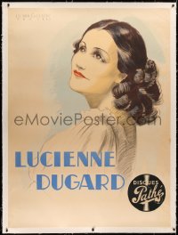 3k0179 LUCIENNE DUGARD linen 46x62 French music poster 1938 Jean-Dominique van Caulaert art!