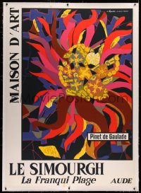 3k0176 MAISON D'ART LE SIMOURGH linen 45x64 French museum/art exhibition 1970s Pinet de Gaulade art!