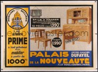 3k0168 PALAIS DE LA NOUVEAUTE linen 45x62 French advertising poster 1920s department store furniture!