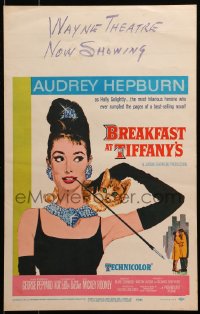 3k0076 BREAKFAST AT TIFFANY'S WC 1961 classic McGinnis art of sexy elegant Audrey Hepburn, rare!