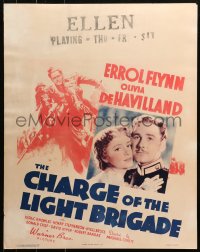 3k0007 CHARGE OF THE LIGHT BRIGADE jumbo WC 1936 Errol Flynn, Olivia De Havilland, Curtiz, rare!