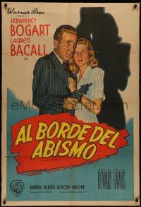 3m0176 BIG SLEEP Argentinean 1947 cool art of Humphrey Bogart & Lauren Bacall, Hawks, ultra rare!