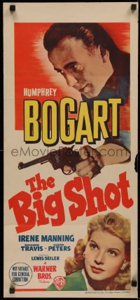 3m0175 BIG SHOT Aust daybill 1946 Humphrey Bogart returns from the gutter to make Gangland shudder!