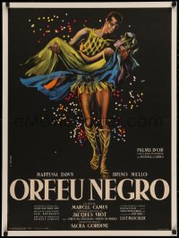 3m0023 BLACK ORPHEUS French 23x31 1959 Marcel Camus' Orfeu Negro, classic art by Georges Allard!