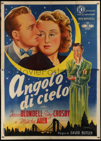 3m0180 EAST SIDE OF HEAVEN Italian 2p 1940 Grassetti art of Bing Crosby, Joan Blondell & Auer, rare!