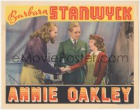 3m0279 ANNIE OAKLEY LC 1935 Barbara Stanwyck shaking hands with Olsen as Buffalo Bill by Douglas!
