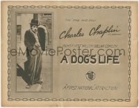 3m0260 DOG'S LIFE TC 1918 Tramp Charlie Chaplin directs & stars in his first million dollar comedy!