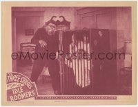 3m0293 IDLE ROOMERS LC 1944 Three Stooges, Moe, Larry & Curly in cage by monster, ultra rare!